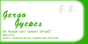 gergo gyepes business card